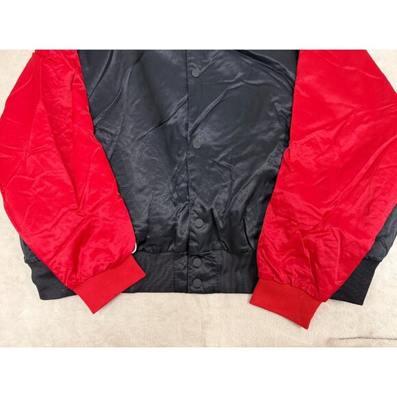 Nike Jordan Flight Renegade Flight Black Bomber Jacket Women's Size L Oversize - Picture 2 of 14